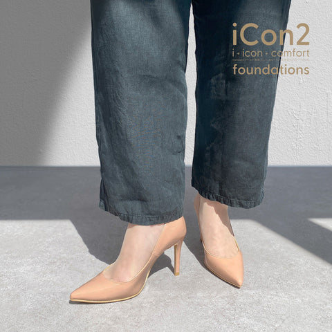 30%OFF:iCon2 Foundations:ポインテッドトゥ パンプス(F970)メルティコーラル/mamian(マミアン)