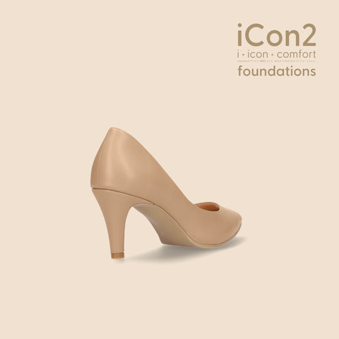 ラストワン30%OFF:iCon2 Foundations:ポインテッドトゥ パンプス(F7203)モイストナチュラル/mamian(マミアン)