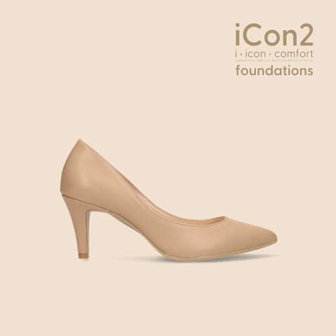 ラストワン30%OFF:iCon2 Foundations:ポインテッドトゥ パンプス(F7203)モイストナチュラル/mamian(マミアン)