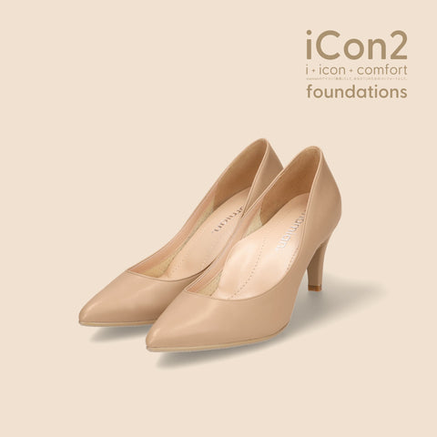 ラストワン30%OFF:iCon2 Foundations:ポインテッドトゥ パンプス(F7203)モイストナチュラル/mamian(マミアン)
