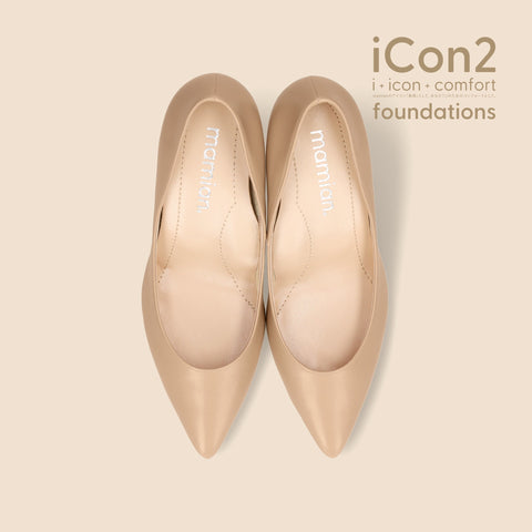 ラストワン30%OFF:iCon2 Foundations:ポインテッドトゥ パンプス(F7203)モイストナチュラル/mamian(マミアン)
