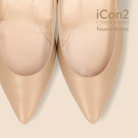 ラストワン30%OFF:iCon2 Foundations:ポインテッドトゥ パンプス(F7203)モイストナチュラル/mamian(マミアン)