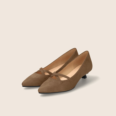 20%OFF:クロスストラップデザイン パンプス(m30003)トープS/mamian(マミアン)