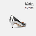 2024AW：iCoN COLORS：ポインテッドトゥ スムース パンプス（C57173）シルバー/mamian（マミアン）