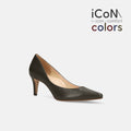 2024AW：iCoN COLORS：ポインテッドトゥ スムース パンプス（C76533）カーキ/mamian（マミアン）