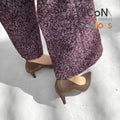 2025SS：iCoN COLORS：ポインテッドトゥ エナメル パンプス（C76531）ダークグレージュE/mamian（マミアン）