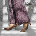2025SS：iCoN COLORS：ポインテッドトゥ エナメル パンプス（C76531）ダークグレージュE/mamian（マミアン）