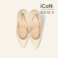 2025SS：iCoN COLORS：ポインテッドトゥ スムース パンプス（C9043）チャイ/mamian（マミアン）