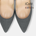 iCoN COLORS：ポインテッドトゥ スエード パンプス（C76532）チャコールS/mamian（マミアン）