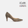 iCoN COLORS：ポインテッドトゥ スエード パンプス（C76532）レオパードS/mamian（マミアン）
