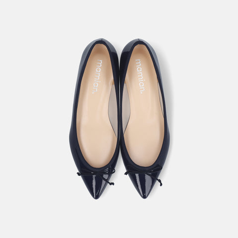 10% OFF: 2024SSBI: Pointed Toe Flat Ballet Shoes (1333) Navy E