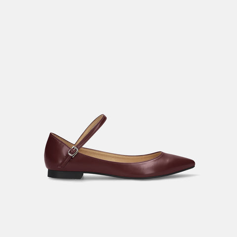 Out of Stock Last One 30% OFF: 2022AW: Strap Design Shallow Instep Flat Shoes (4801) Black G