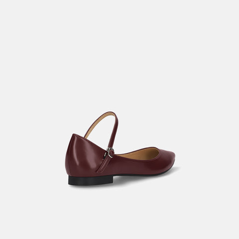 Out of Stock Last One 30% OFF: 2022AW: Strap Design Shallow Instep Flat Shoes (4801) Black G