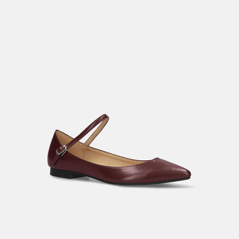 Out of Stock Last One 30% OFF: 2022AW: Strap Design Shallow Instep Flat Shoes (4801) Black G