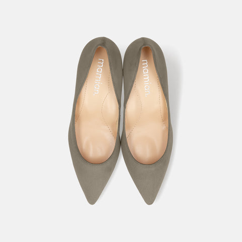15% OFF: 2024SS: iCoN COLORS: Pointed toe suede pumps (C76532) beige S