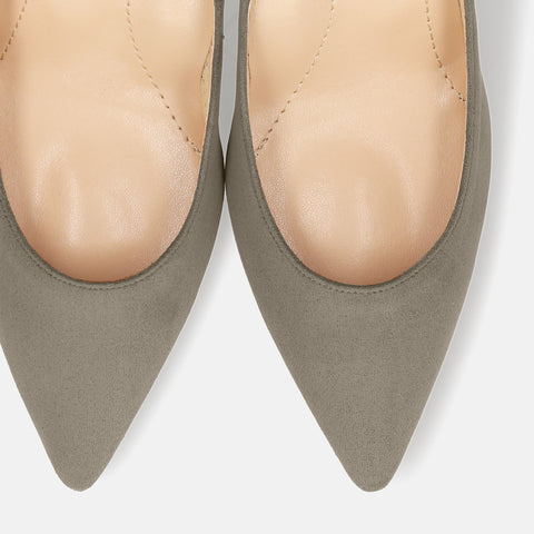 15% OFF: 2024SS: iCoN COLORS: Pointed toe suede pumps (C76532) beige S