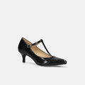 2026AW：Tストラップ パンプス 5cmヒール（m55201）ブラックCR/mamian（マミアン）