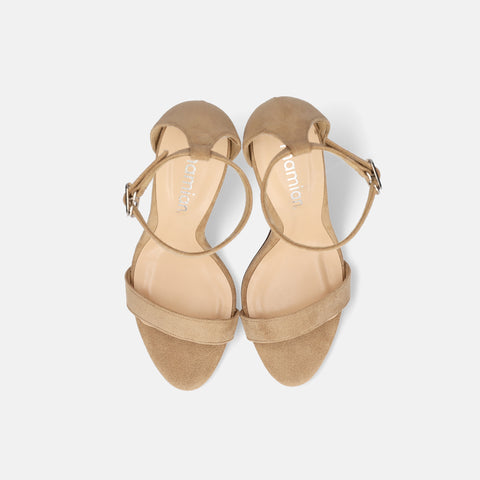 15% OFF: High heel line sandals (3570) Beige S