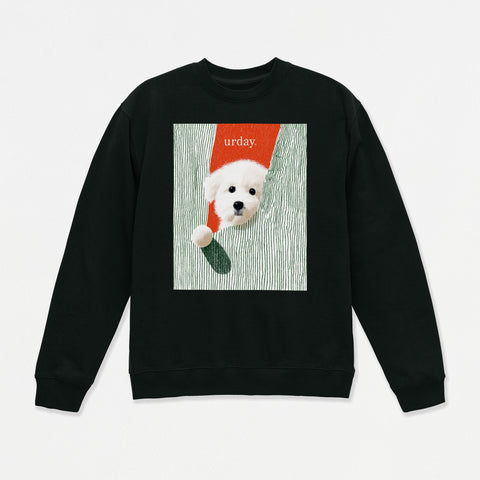 予約：urday【dog】アートワークスウェットシャツ（u-a-sw-0001-06）ブラック