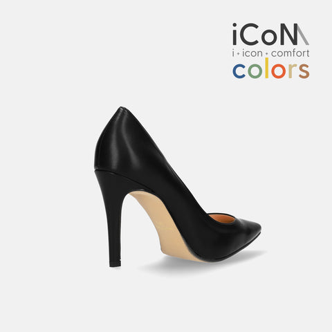 20%OFF：2025AW：iCoN COLORS：ポインテッドトゥ パンプス（C9043）ブラック/mamian（マミアン）