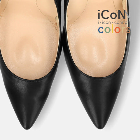 20%OFF：2025AW：iCoN COLORS：ポインテッドトゥ パンプス（C9043）ブラック/mamian（マミアン）