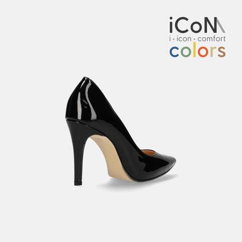 20%OFF：2025AW：iCoN COLORS：ポインテッドトゥ パンプス（C9043）ブラックE/mamian（マミアン）