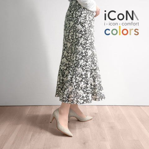 15%OFF：2025SS：iCoN COLORS：ポインテッドトゥ リネン パンプス（C76535）キナリL/mamian（マミアン）