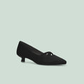 ラストワン20%OFF：クロスストラップデザイン パンプス（m30003）ブラックS/mamian（マミアン）